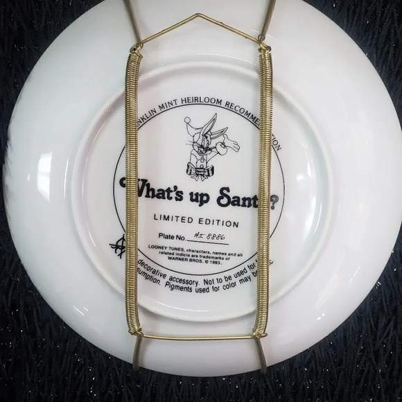 Franklin Mint 8" Plate - What's Up Santa Limited Edition Plate No HI 8886 - Picture 2 of 3